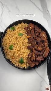 Ghana Coconut Rice, Beef 